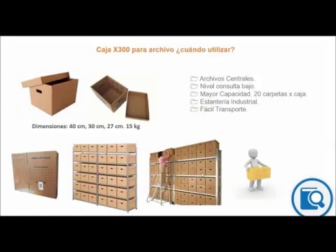 Ordenación cajas de archivo 