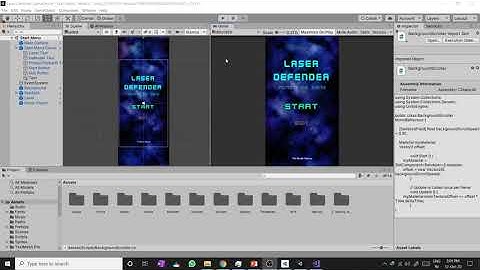 Laser Defender Game in Unity Game Engine | Developed  by The Study Genius
