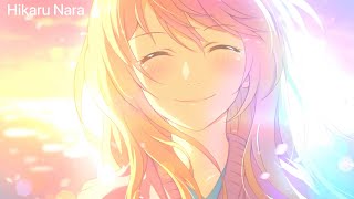 ( English+romaji ) kimi dayo kimi nandayo oshiete kureta | Hikaru Nara Lyrics |April in your lie OP Resimi