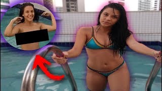 Desafiei Minha Amiga Tirar A Roupa Na Piscina