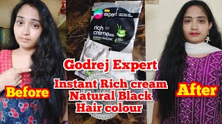 Godrej Expert Rich cream Natural Black Hair colour apply at home/brown&white hair convert to black