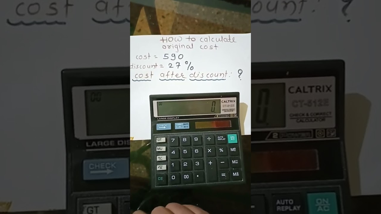how to calculate original cost after discount value #shorts #calculator  #discount