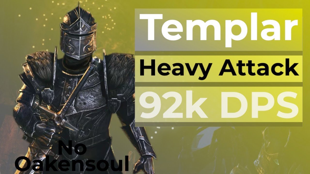 ESO Templar Two Bar Heavy Attack Build No Oakensoul YouTube