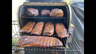 9 Slabs of Ribs and 5 Pork Butts on the Ole Hickory Pits Ace MM  (Plenty room to spare!)  4K