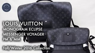 Louis Vuitton Voyager Messenger Bag Monogram Eclipse Canvas MM