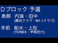 ヨネックスカップ2020予選Dブロック内海田中vs船水上松