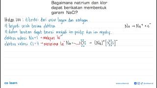 Bagaimana Natrium Dan Klor Dapat Berikatan Membentuk Garam Nacl?