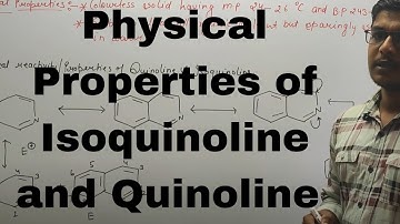 Physical Properties of Isoquinoline and Quinoline | Explained by Sarwan Mudgil Sir | B Pharmacy