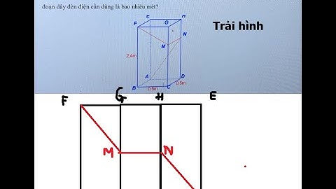 Toán 11: Trải hình: Người ta muốn trang trí cho một cột nhà dạng hình hộp chữ nhật ABCD. EFGH có đáy