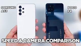 Samsung A53 vs POCO F4 SPEED & CAMERA Comparison | Zeibiz