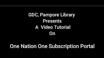 One Nation One Subscription (ONOS) Login & Access Tutorial