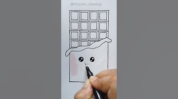 Cute Drawing | How to draw a chocolate bar | #chocolate Cute chocolate drawing easy step by step