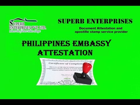 Philippines Embassy Certificate Attestation Services