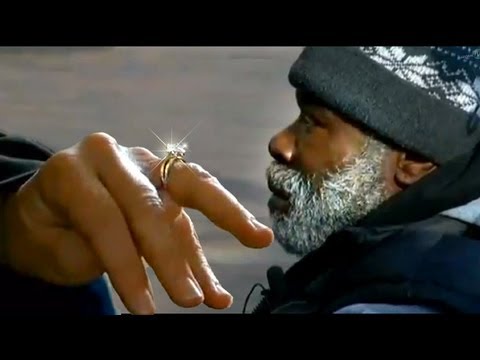 Homeless man returns diamond ring accidentally dropped into his change cup