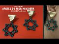 Aretes de flor navideña  🎄 en mostacilla / chaquira PASO A PASO