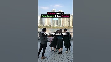 7 Steps to get a Data Analyst Job as a Fresher 🔥🔥 #shorts #youtubeshorts #dataanalyst #datascience