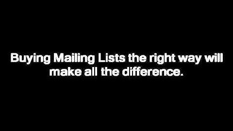 Best Way For Buying Mailing Lists Without Getting Burned.