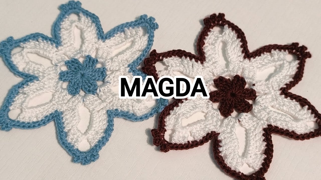 Cum realizam rotita,rozeta,steluta crosetata.Tutorial pas cu pas pe intelesul tuturor ❤