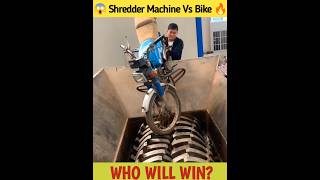 Shredder Machine Vs Bike ? | shorts youtubeshorts trending