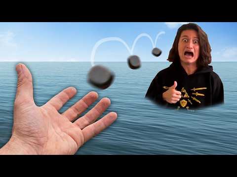 Throwing rocks into a lake to get rich