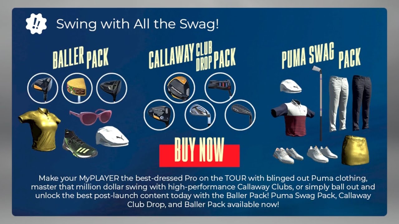 PGA Tour 2k21 Free to Play & Baller Pack.. Is the New Pack Worth It??