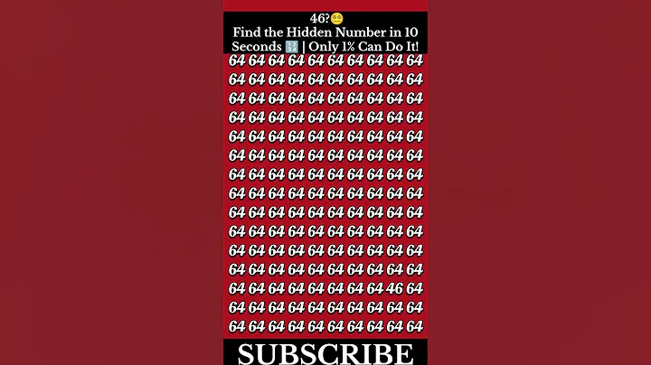 “Find the Hidden Number in 10 Seconds 🔢 | 99% Fail This Eye Test!