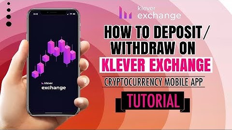 How to DEPOSIT or WITHDRAW Crypto on Klever Exchange mobile app | Tutorial