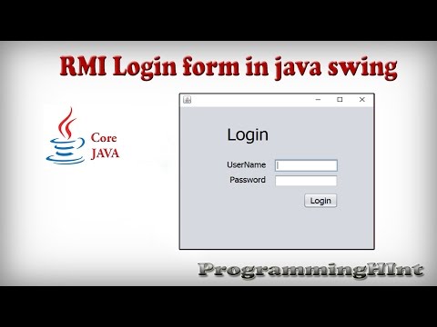 RMI Login Form in java swing using netbeans IDE