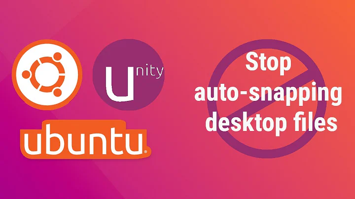 Stop desktop icons from snapping to place on Ubuntu 20.04 (Unity)