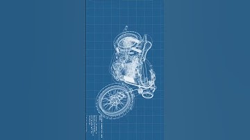 Wireframe Model of A Motorcycle Bike #Shorts