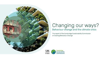 Webinar: Changing Our Ways? Behaviour change and the climate crisis