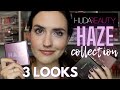 Huda Haze Obsessions Tutorials | 3 Eye Looks with Sand Haze, Purple Haze + Khaki Haze Palettes