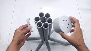 How to Make Modern LED Chandelier Ceiling Lights Home Decor LED Ceiling Lights PVC Pipe Craft 