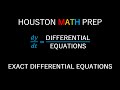 Exact differential equations firstorder differential equations