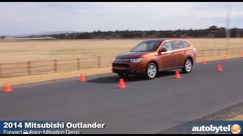 Forward Collision Mitigation System Demo 2014 Mitsubishi Outlander - Active Safety Car Technology