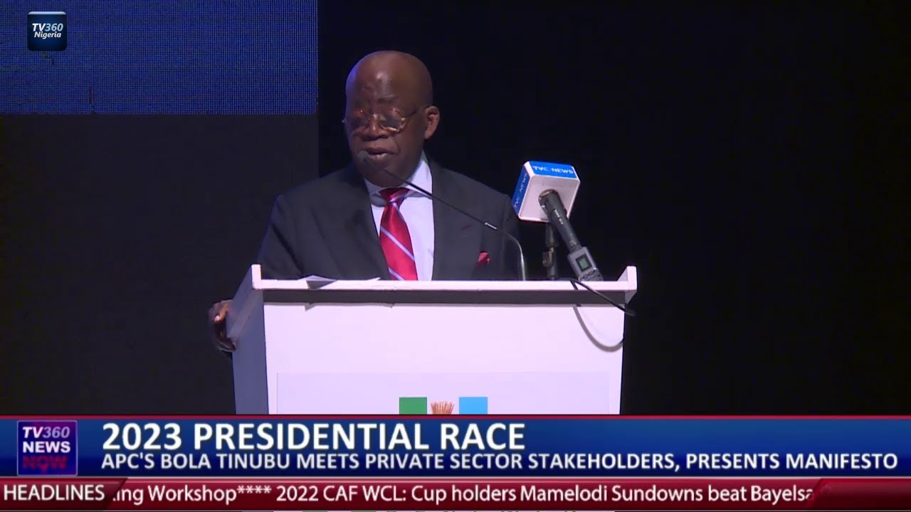 FULL SPEECH: APC'S BOLA TINUBU MEETS PRIVATE SECTOR STAKEHOLDERS ...