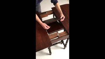 Vintage Drop Leaf Table with Jefferson Woodworking Slide Mechanism