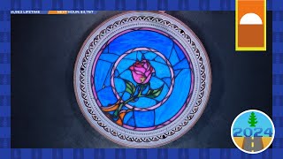 DB2024 - Live Auction for: Beauty and the Beast Window Clock - Won for $2500.00