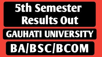 TDC 5th Semesters Result out 🔥 BA BCom BSc 5th Sem Result Guwahati University || Latest Notification