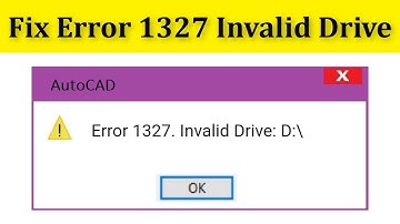 How To Fix Error 1327 || Invalid Drive || When Installing Programs || Windows 10/8/7