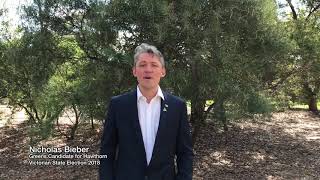 Nicholas Bieber, Greens Candidate for Hawthorn, Victorian State Election 2018