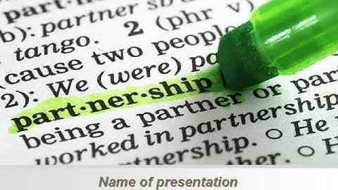 Definition Of Partnership PowerPoint Template by PoweredTemplate.com