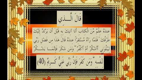 القرآن الكريم سورة النمل الأية 40 قراءة السديس.wmv