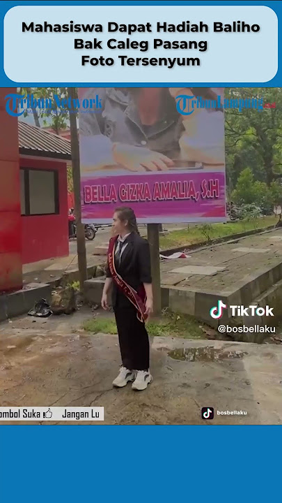 Mahasiswa Dapat Hadiah Baliho Bak Caleg Pasang Foto Tersenyum #shorts @TRIBUNLAMPUNGNEWSVIDEO
