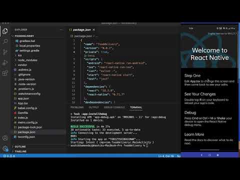 React Native CLI Setup [Food Delivery App] [React Native Tamil] [PART-2]
