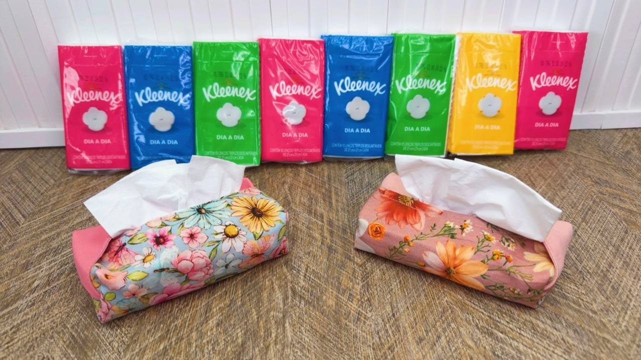 Como fazer PORTA LENÇO de BOLSA com Molde Grátis - Costura Criativa -  DIY - Passo a passo