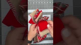 Make a Christmas Bow for Wreaths or Gifts #christmasbow