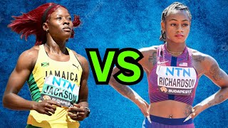 Sha'Carri Richardson vs Shericka Jackson  The Historic Sprint Battle 2023