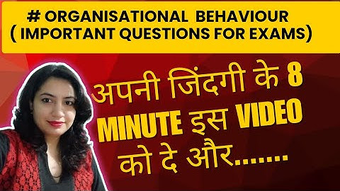 Organizational Behaviour Important Questions | Previous Year Questions for M.Com & MBA Students