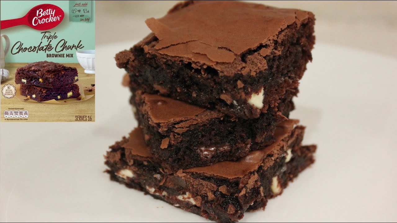 Forord gasformig procedure Betty Crocker Triple Chocolate Chunk Brownie Mix Brownies - YouTube